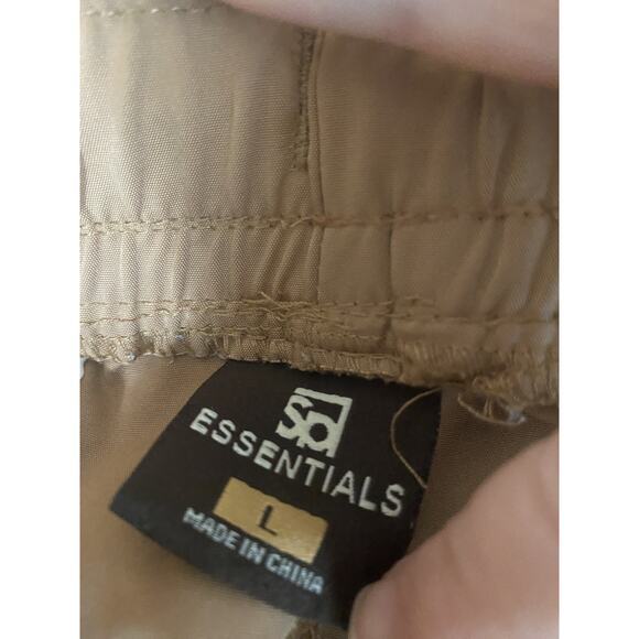 SP Essentials Men's Polyester Joggers Zipper Pockets Brown Size L - Picture 10 of 11